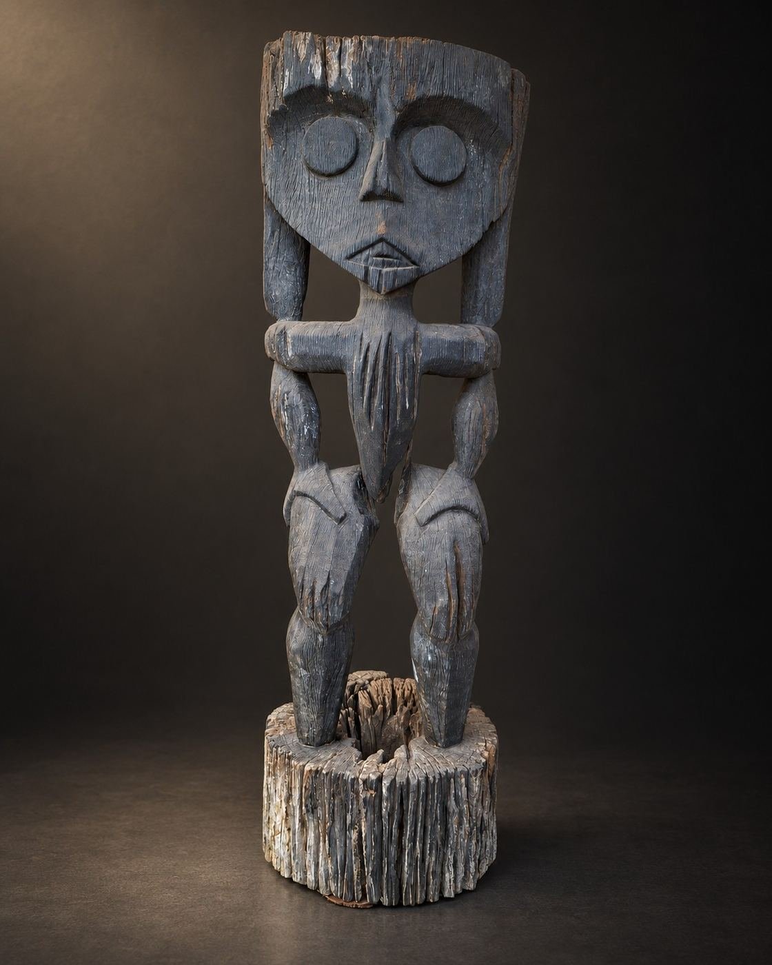 Hampatong — Guardian of the Threshold, carved wood, shown complete