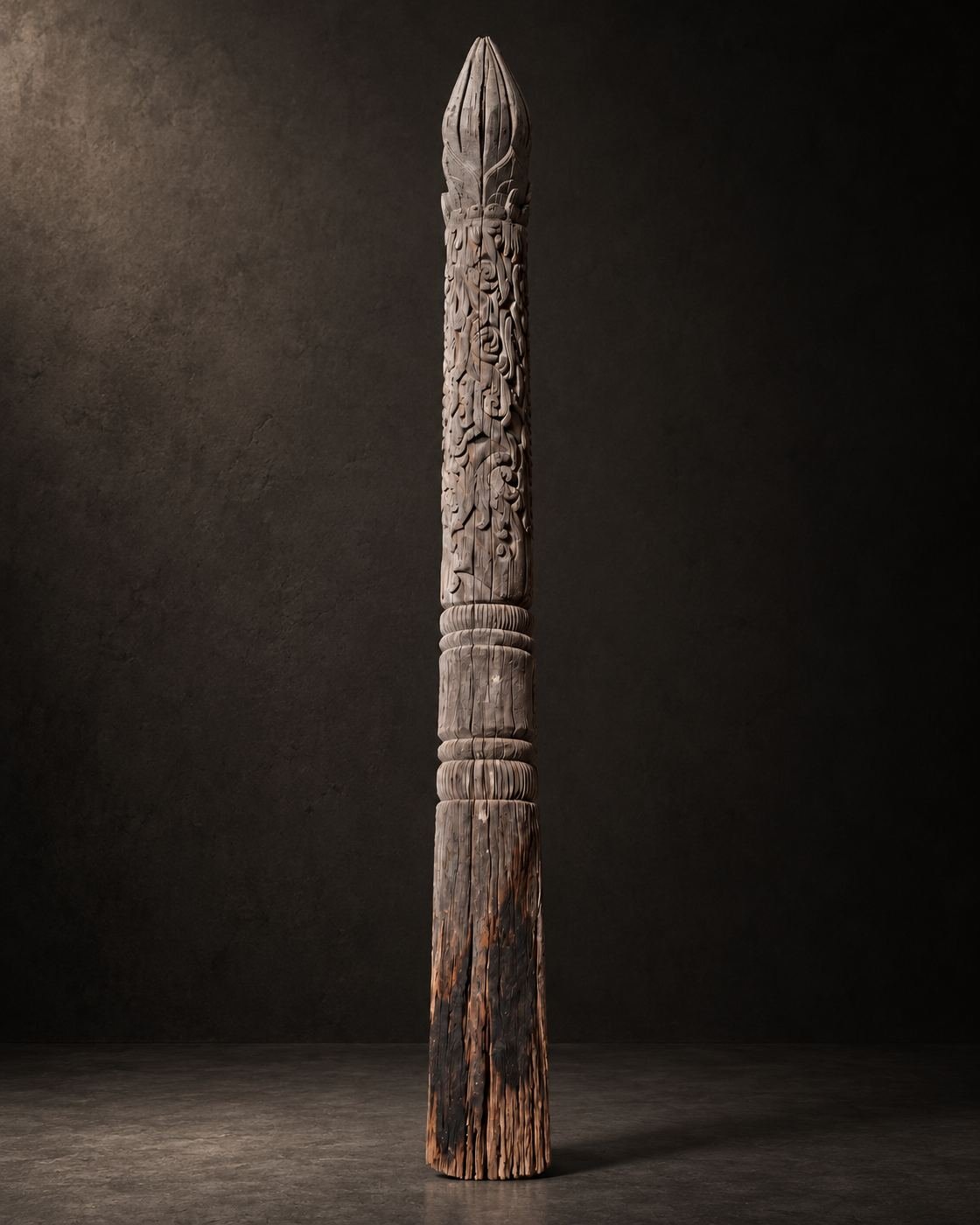 The Rising Frond, carved wood, shown complete